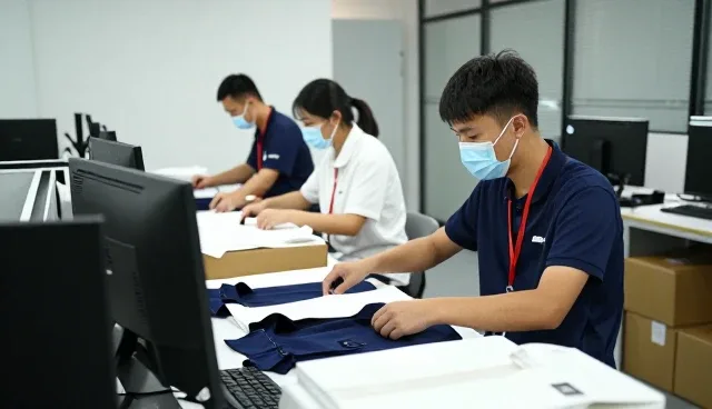 广州与黑服饰有限公司展示服装加工应用成果